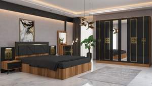 Ensemble de meubles de chambre à coucher de haute qualité, moderne et luxueux en bois MDF avec fonction de rangement économique, best-seller pour la maison, la villa et l'appartement - Product Image 3