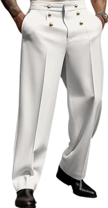 Pantalones de Vestir Casuales para Hombre, Estilo Clásico, Pliegues, Pierna Ancha, Holgados, Vintage, Nueva Llegada - Product Image 5