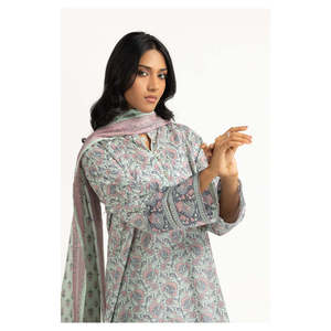 ชุดลำลองฤดูร้อนสำหรับผู้หญิง IUSTKSD-1239 แบบ 3 ชิ้น พิมพ์ลาย ระบายอากาศได้ดี แขนสามส่วน คอจีน - Product Image 6