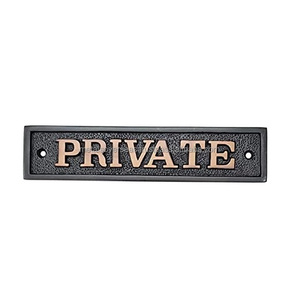Plaque décorative extérieure personnalisable en laiton gravé, écologique et moderne pour hommes, pour bureaux et hôtels, fabriquée à l'étranger - Product Image 1