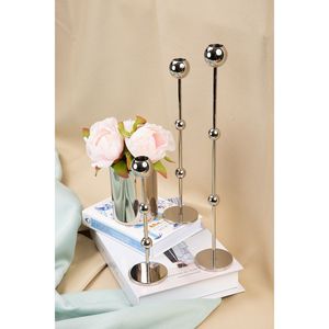 Set di tre candelabro a sfera lunga fatta a mano in ottone Dubai