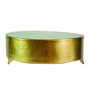 Nouvelle conception plateau à gâteaux support à gâteau en métal pour les fêtes en aluminium nickelé décoratif à un niveau pliant tasse support à gâteau - Product Image 5