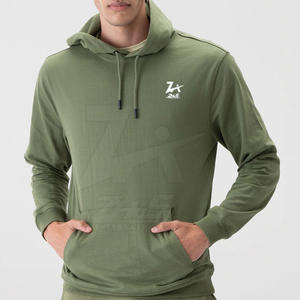 Conjunto de Sudadera con Capucha y Pantalones Cortos de Algodón 100% Transpirable para Hombre, Color Sólido, Última Moda de Invierno - Product Image 2