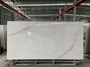 Gran losa piedra artificial Taj Mahal mármol mirada piso porcelana pulido mate piedra sinterizada para Decoración - Product Image 5