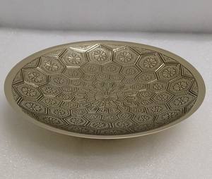 Creative Design Gold Color High Quality Brass Serving <b>Plate</b> Round Pattern Dinnerware for Home Hotel Restaurant for Dessert - Product Image 3