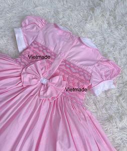 NOUVEAU Collection Printemps Robe smockée à la main pour tout-petits Filles Boutique Robes smockées pour bébés filles Vêtements bouffants pour bébés - Product Image 5