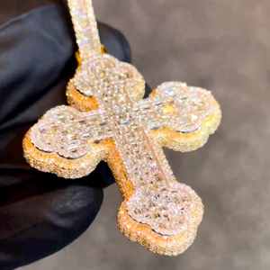 Diamantes blancos Joyería fina Colgantes y dijes Cadena de estilo Mejor precio Encanto con colgante de diamante helado Personalizado - Product Image 4