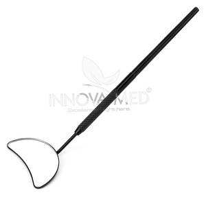 Miroir à cils professionnel avec manche en acier inoxydable robuste, nouveau style croissant, miroirs à pointe fine par innovamed - Product Image 4