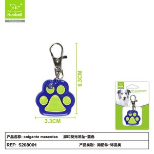 Wholesale Manufacturer's Reflective Paw Print Pendant Pet Collar <b>Charm</b> <b>Dog</b>/Cat Tag Accessory - Product Image 3