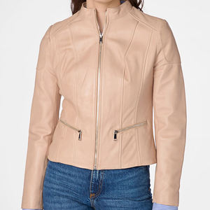 Veste d'hiver en similicuir personnalisée pour femmes Streetwear ample et surdimensionné doublure en laine PU respirant pour une utilisation décontractée et moto - Product Image 2