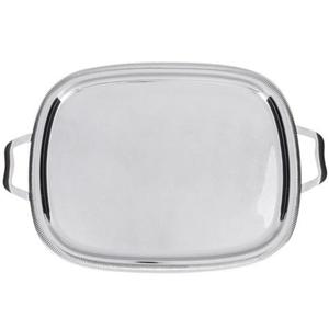 Bandeja de servicio asequible de acero inoxidable de primera calidad con acabado pulido plateado, forma y tamaño personalizados al mejor precio - Product Image 5