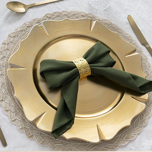 Placa de cargador de oro adornado, intrincado diseño barroco, lujoso accesorio de vajilla, disponible a precios al por mayor. - Product Image 6