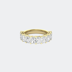 Bague demi-éternité sertie de diamants de laboratoire de 3,00 CTW, taille radiant, couleur D E F, pureté VVS VS, or blanc, or rose, bijoux pour femmes - Product Image 6