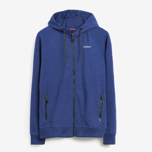 เสื้อมีฮู้ดผ้าฝ้าย100% มีซิปเต็มกระเป๋าสำหรับผู้ชายเสื้อผ้าลำลองผสมผ้าฝ้ายระบายอากาศได้ดีสวมใส่สบาย - Product Image 5