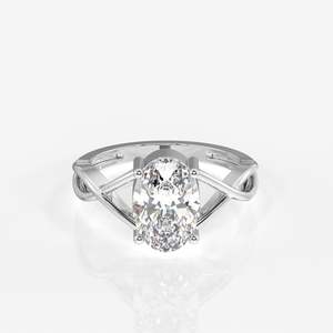 Oval Cut Moissanite Diamond Engagement <b>Ring</b> 18K Gold Elegant and Luxurious - Product Image 5