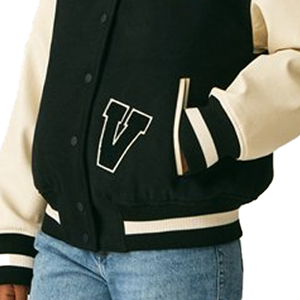 Chaqueta universitaria personalizada para hombre y mujer al por mayor, Mangas de cuero cálidas de primera calidad, parches tejidos de chenilla de poliéster bordados en lana - Product Image 5