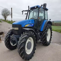 Tracteur agricole Solis 90HP 4 roues motrices avec cabine, transmission par engrenages, bleu, respectueux de l'environnement