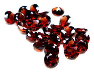 พลอยโกเมนธรรมชาติสีแดงอัญมณีมีค่าขนาดสอบเทียบหลวมสำหรับการตั้งค่าเครื่องประดับ - Product Image 3