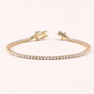 925ผู้ชายสุดหรูสเตอร์ลิงเงิน3มม. เพชร missanite สร้อยข้อมือตัดเทนนิสโรเดียมเครื่องประดับวงกลมเต็มสำหรับงานแต่งงานผู้หญิง - Product Image 5