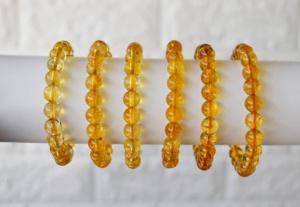 Wholesale Citrine Heated 8mm Crystal <b>Bracelet</b> for Women Natural Stone Energy <b>Healing</b> Jewelry - Product Image 3