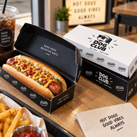 Ensemble d'emballages personnalisés pour restaurant, emballages à emporter pour restauration rapide, boîte à hot-dogs, boîte à hamburgers, boîte à frites, gobelet, sac en papier, logo personnalisé, emballage restaurant