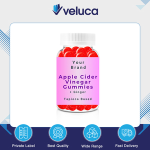 น้ำส้มสายชูแอปเปิ้ลไซเดอร์มันสำปะหลังเกรดพรีเมี่ยม (500มก.) + ขิง (กระดุม) กัมมี่อาหารเสริมอาหารเสริมแบบกลุ่ม - Product Image 3