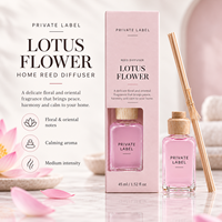 Diffuseur de parfum en roseau à la fleur de lotus, marque privée, 45 ml |   Parfum d'ambiance floral et oriental |   Fabricant OEM Espagne
