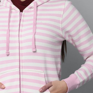 Offre Spéciale mode sweat à capuche pour femmes tissu respirant à manches longues côté dépouillé fermeture éclair cordon Production en vrac OEM - Product Image 4