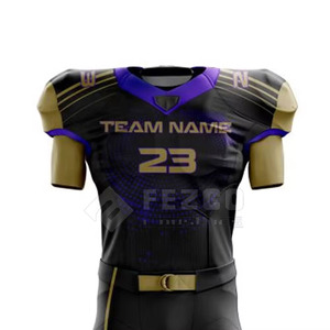 Uniformes de Fútbol Americano Personalizados al por Mayor de la Mejor Calidad y Precio Bajo, Conjuntos de Manga Corta 100% Poliéster con Logotipo y Colores Personalizados - Product Image 4