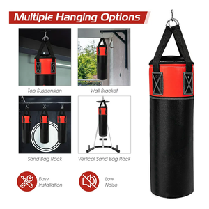 2023 nouveauté haute qualité sur mesure formation en cuir extérieur poinçonnage sac de boxe rempli de sable à vendre - Product Image 5