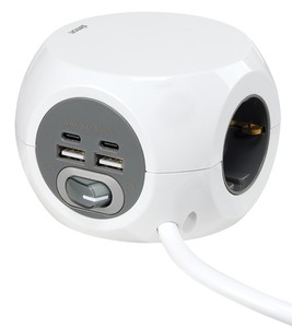 Combiball multi-base a 3 prese + 2 USB e 2 USB-C (Simon BM516305) - Product Image 3