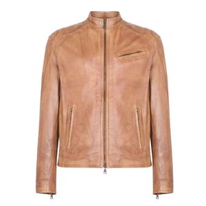 Men's High Quality Italian Lamb Leather Jacket luxury leather jacket for men with waterproof lining and ribbed cuff - Product Image 1