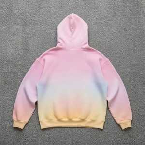 Sudadera con Capucha Impermeable de Forro Polar con Bolsillos, para Invierno, Oversize, con Pedrería, Teñido Liso, Bordado, Logotipo Personalizado, para Hombre - Product Image 2