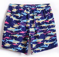 Shorts de Baño para Hombre de Secado Rápido, Anti-UV, Elásticos en Cuatro Direcciones, con Estampado Divertido, Spandex/Nylon, Forro de Malla, para Natación