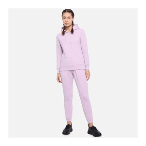 Jersey de entrenamiento de gran tamaño para mujer de Color sólido con logotipo personalizado chándales Rib Cuff Hoody Pocket 100% algodón de talla grande para invierno - Product Image 1