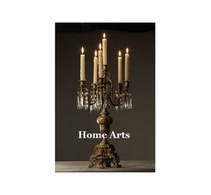 Candelabro de centro de mesa de diseño ventajoso con portavelas de cinco brazos de latón de la más alta calidad a buen precio - Product Image 2