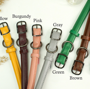 Custom Rolled Dog <b>Collar</b> with Name Tag <b>Collar</b> for Greyhound and <b>Whippet</b> - Product Image 1