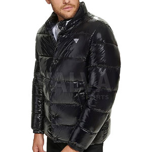 Chaquetas de burbujas de lona de secado rápido para hombre de estilo de calle alta de invierno 2024, diseño de cuello levantado para uso en exteriores para adultos, precio bajo - Product Image 5