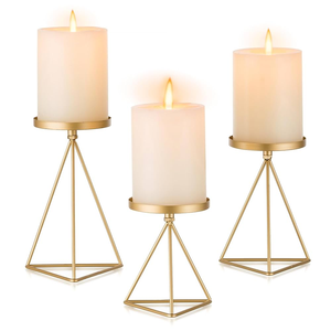 Manufacture Custom Brass Candlestick Pillar Crafts Modern Design Brass Candle holder Top Selling Sale - Product Image 4