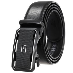 Ceinture en cuir véritable ceinture de robe décontractée avec boucle en alliage unique classique hommes confort ceintures en cuir véritable - Product Image 5