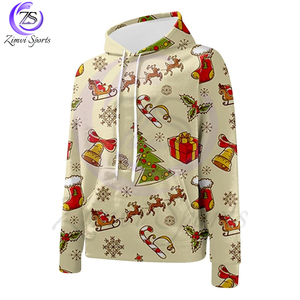 Transpirable Casual invierno Navidad impreso conjunto de dos piezas estilo callejero vacaciones Loungewear cómodo Invierno Polar chándales - Product Image 3