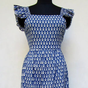 Floral Printed Women Maxi <b>Dress</b> Square Neckline With Back Strap Maxi <b>Dress</b> for Women Summer Beach Hippi <b>Dress</b> - Product Image 1