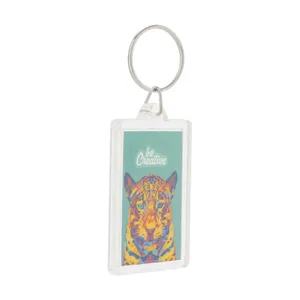 Llavero de acrílico personalizado con fob impreso para merchandising y mosquetones promocionales - Product Image 4