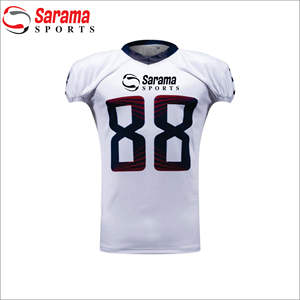 Meilleur prix – Ensemble maillot de football américain personnalisable à manches courtes, imprimé numériquement, respirant, avec protection anti-chute - Product Image 1