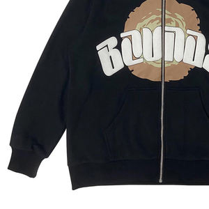 Bouffée Imprimer Unisexe Noir Lourd À Capuche Surdimensionné Basique Coton Mélangé À Capuche 100% Coton Hommes Survêtements pour Hommes - Product Image 6