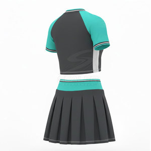 Ensemble d'uniformes de cheerleading personnalisés pour équipe, performance, entraînement, compétition, tissu en spandex respirant, haute élasticité, design durable, 250g - Product Image 3