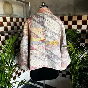 เสื้อแจ็คเก็ต Khanta สุดชิคสำหรับผู้หญิง เสื้อคลุมสำหรับฤดูใบไม้ผลิและฤดูใบไม้ร่วง ดีไซน์บางสไตล์วาร์ซิตี้ ผลิตจากผ้าโพลีเอสเตอร์ผสมคอตตอน รับตัดเย็บตามแบบ - Product Image 2