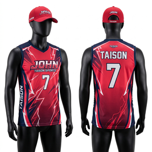 High Quality 150GSM Moisture Wicking Polyester Mesh Men Volleyball Jersey Teal <b>White</b> Swirl Style Side Panels Custom Printed Logo - Product Image 3