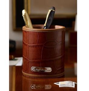 Luxury Design Leather Round Pencil Pen Cup <b>Holder</b> Organizer for Desk Table Decoration for Office School High Quality - Product Image 4