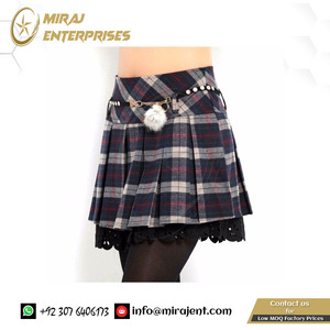 ผู้หญิงกระโปรงสก็อตแลนด์สีแดงTartan Kiltจีบลูกไม้ลายสก๊อตที่กําหนดเองฤดูใบไม้ร่วงฤดูหนาวสบายๆกระโปรงสั้น - Product Image 6